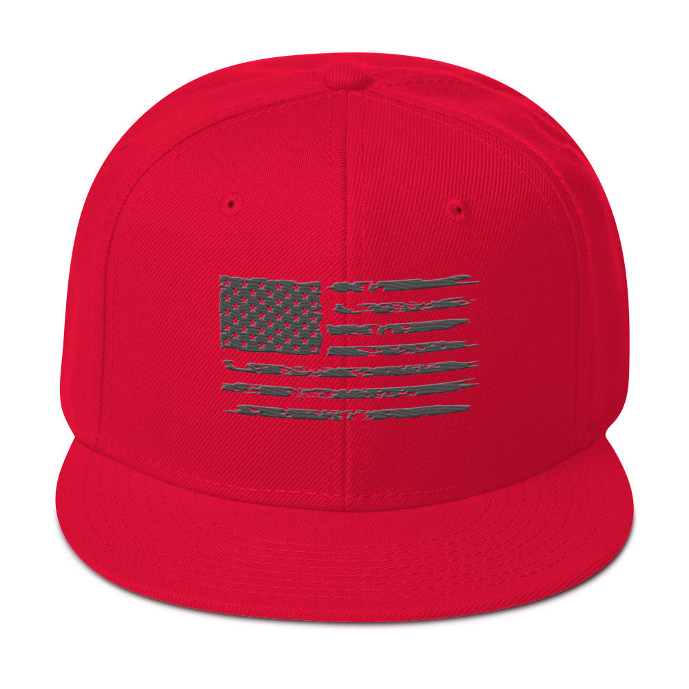 Gorra snapback con bandera estadounidense